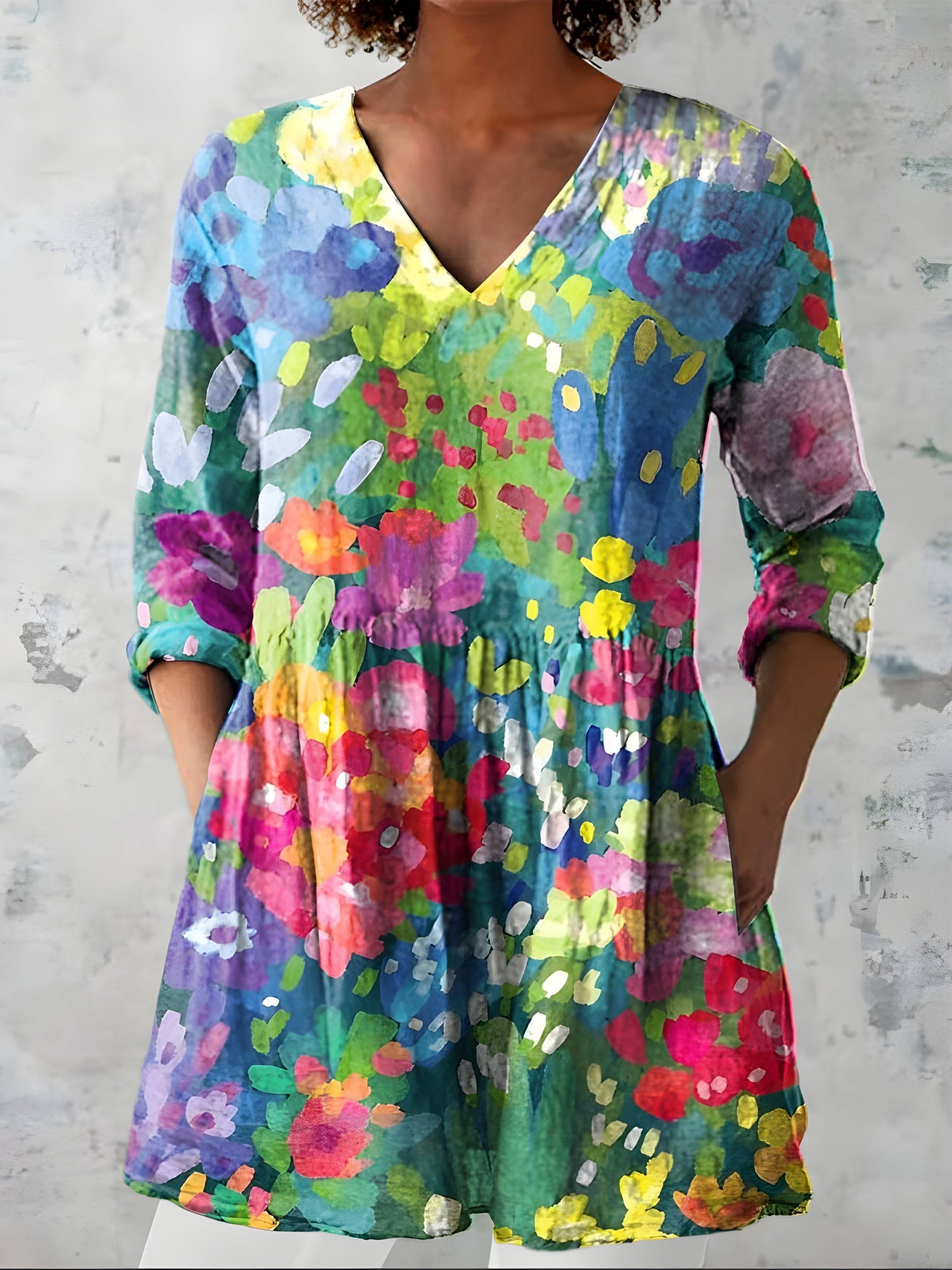 Millie V-Neck Long Blouse