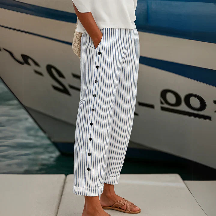 Megan Seabreeze Stripe Trousers