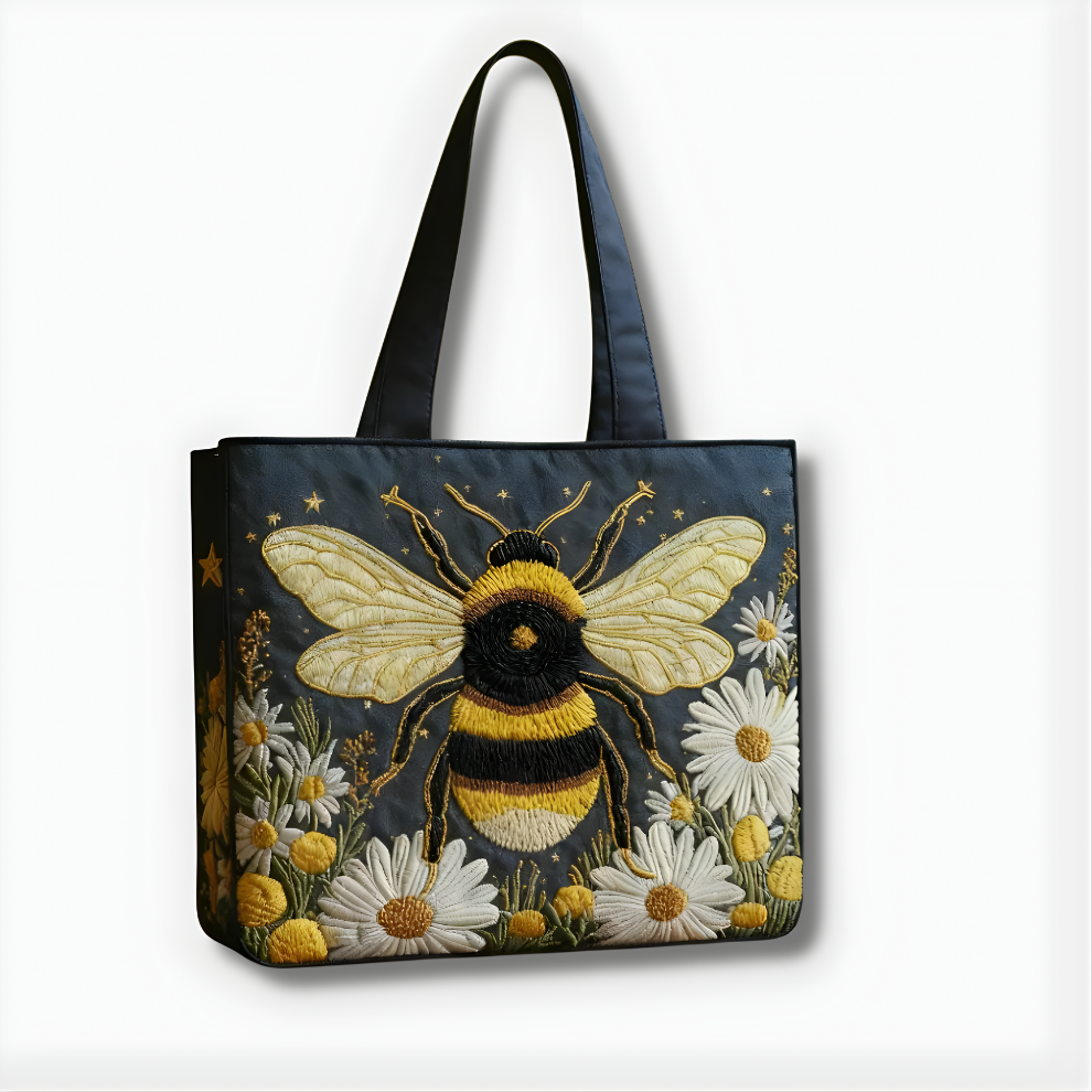 Golden Bumblebee Quilted Tote