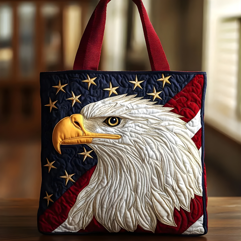 Bald Eagle Quilted Tote