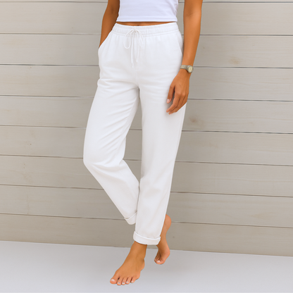 Adrianna Linen Stretch Trousers