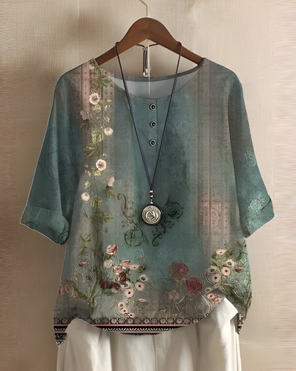 Amelia Boho Print Top