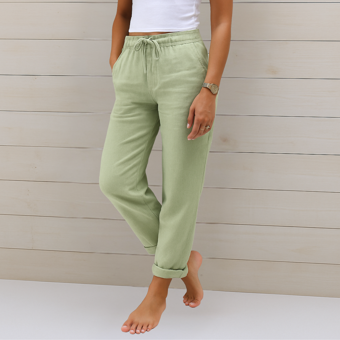 Adrianna Linen Stretch Trousers