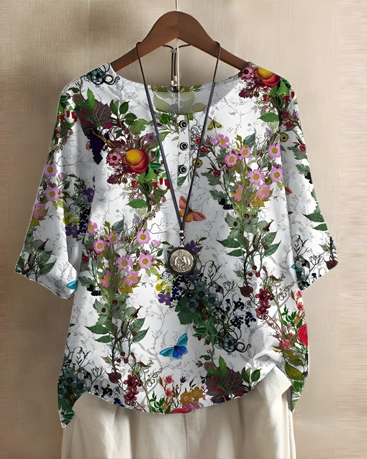 Amelia Boho Print Top
