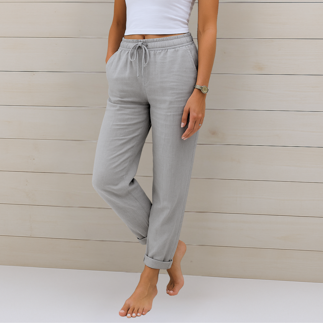 Adrianna Linen Stretch Trousers