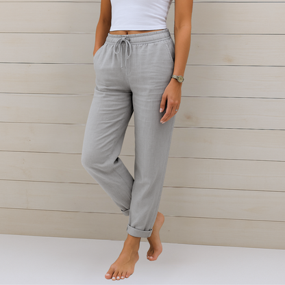 Adrianna Linen Stretch Trousers