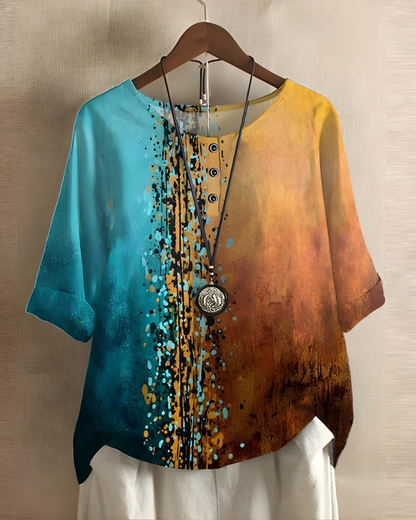 Amelia Boho Print Top