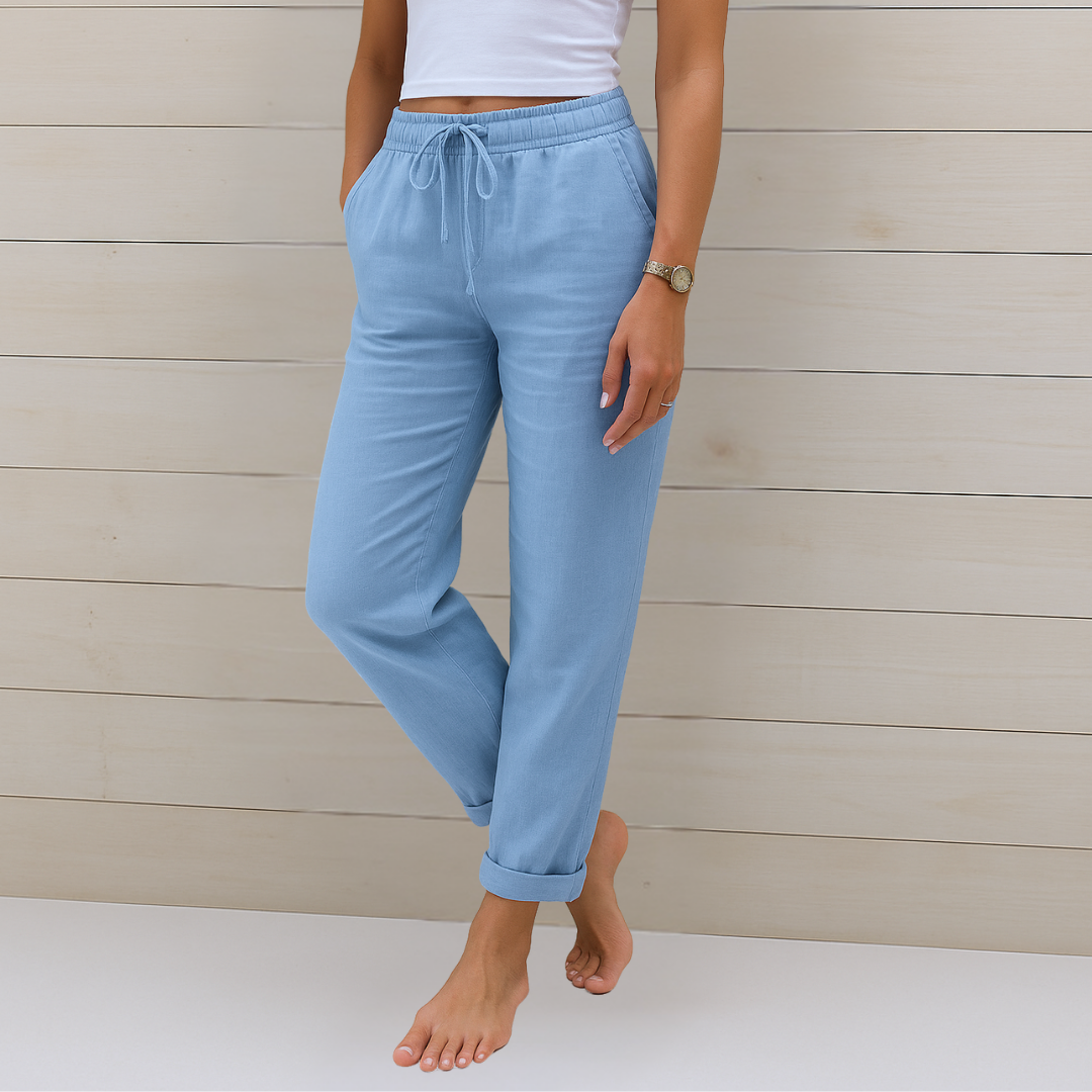 Adrianna Linen Stretch Trousers