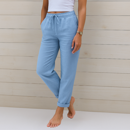 Adrianna Linen Stretch Trousers