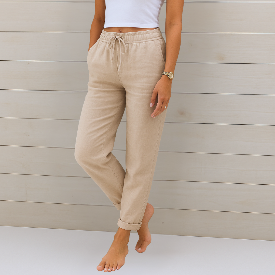 Adrianna Linen Stretch Trousers