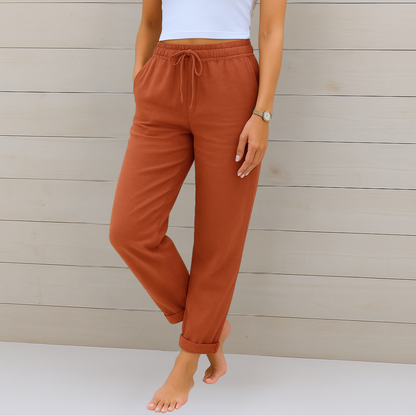 Adrianna Linen Stretch Trousers