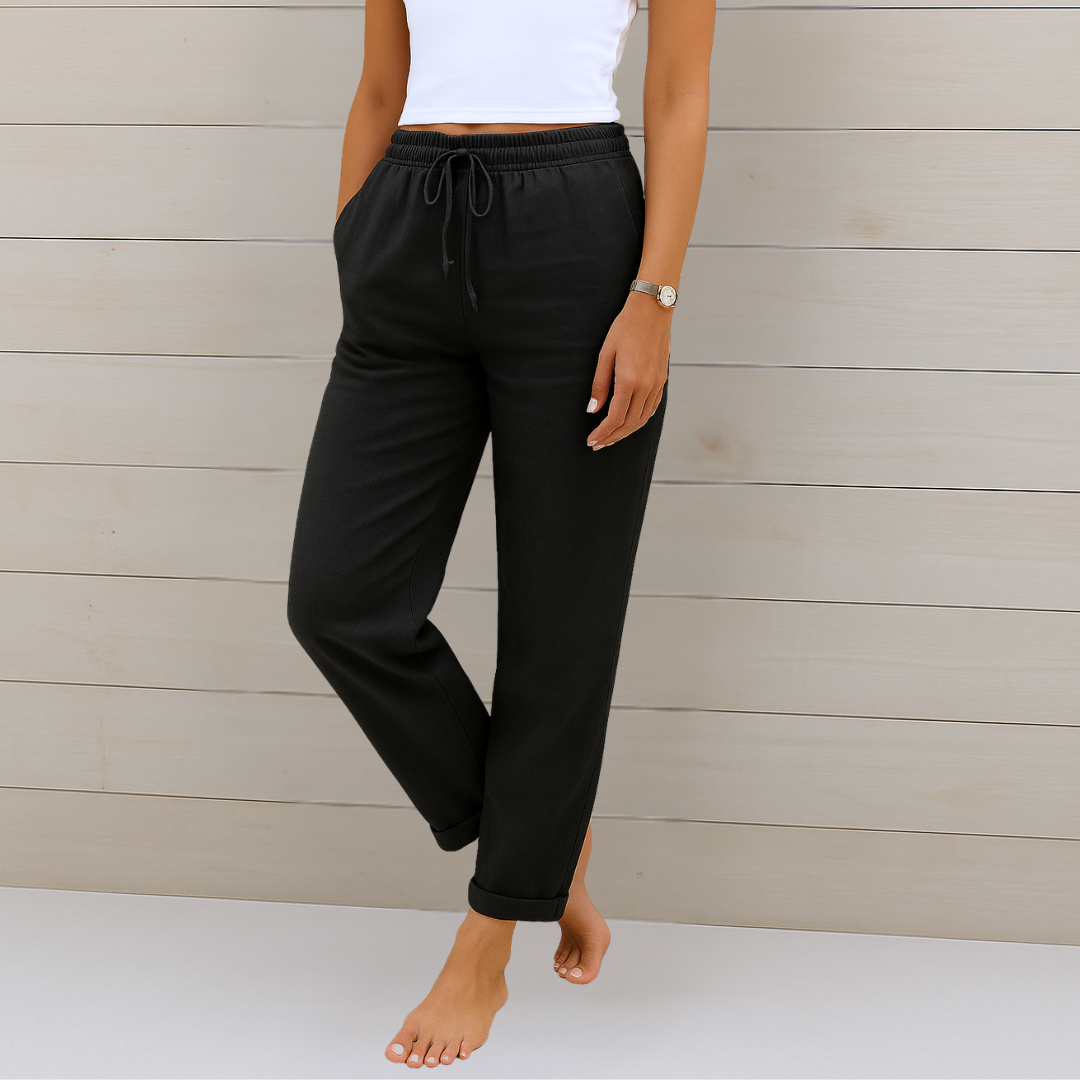 Adrianna Linen Stretch Trousers