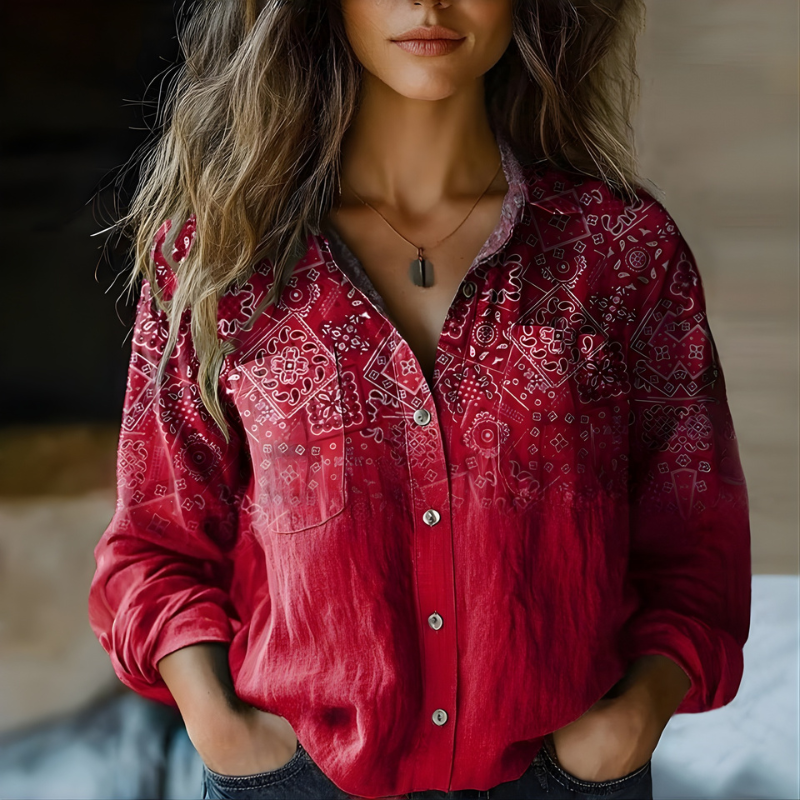 Natalie Printed Blouse