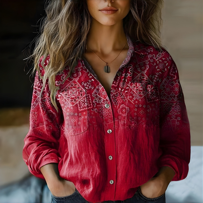 Natalie Printed Blouse