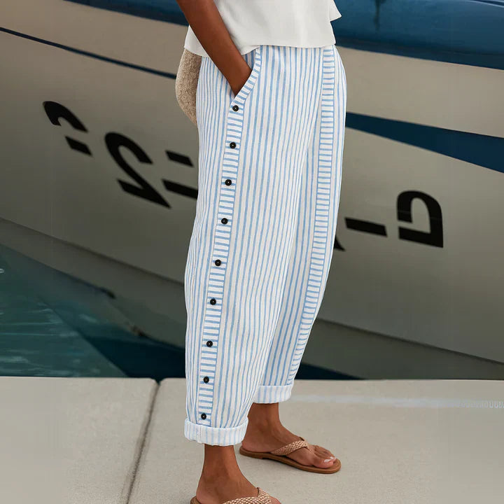 Megan Seabreeze Stripe Trousers