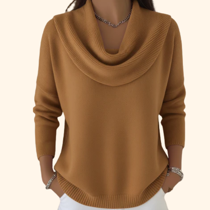 Gwen Draped Collar Sweater