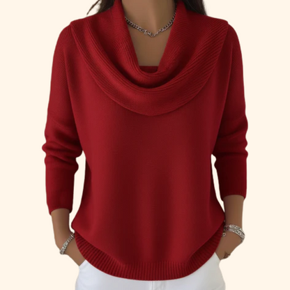 Gwen Draped Collar Sweater