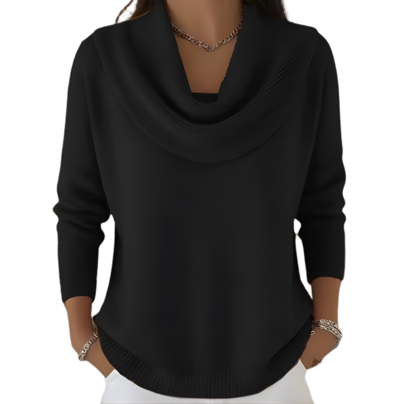 Gwen Draped Collar Sweater