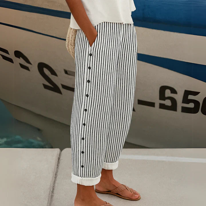Megan Seabreeze Stripe Trousers