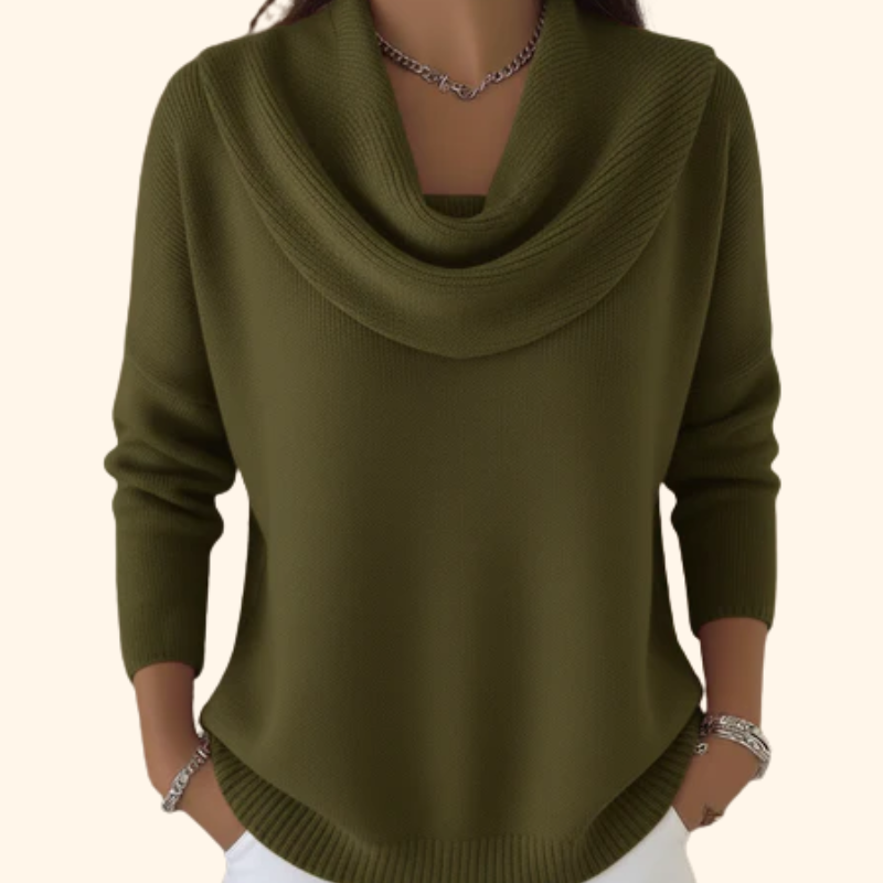 Gwen Draped Collar Sweater