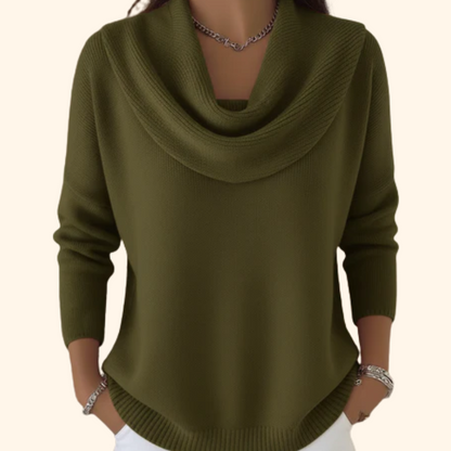 Gwen Draped Collar Sweater