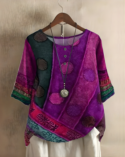 Amelia Boho Print Top