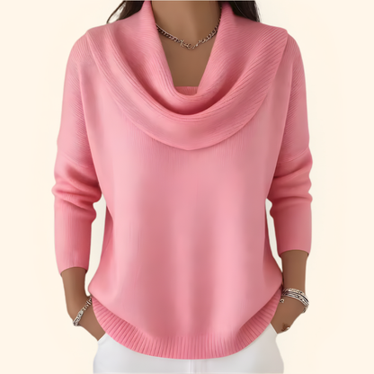 Gwen Draped Collar Sweater