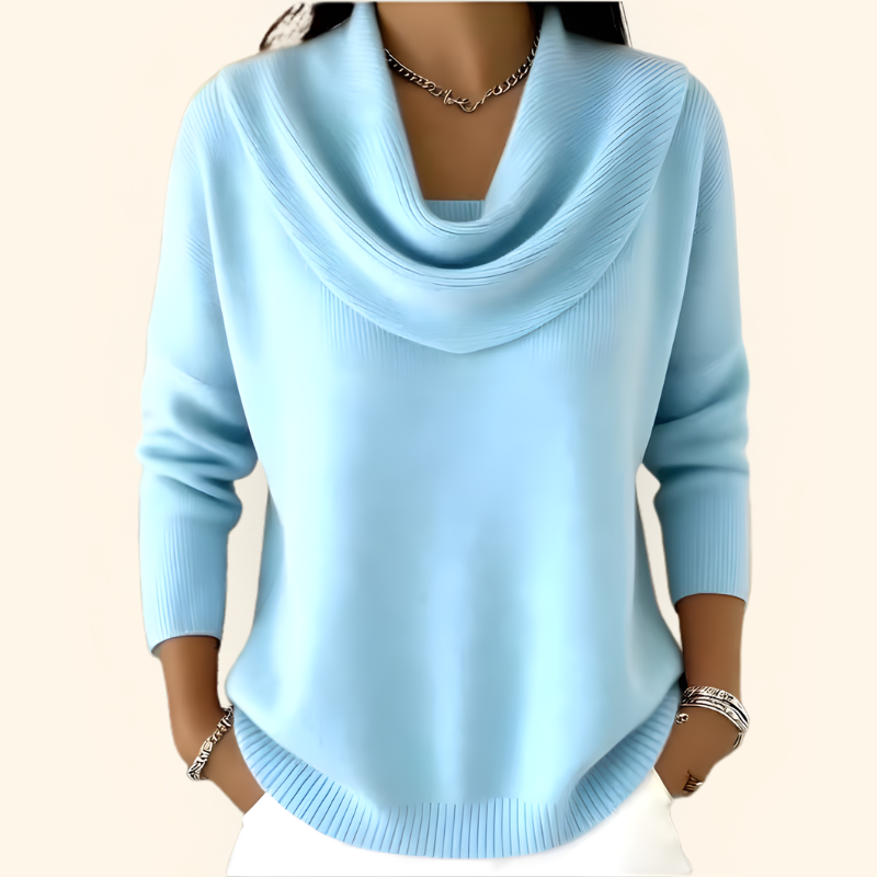 Gwen Draped Collar Sweater