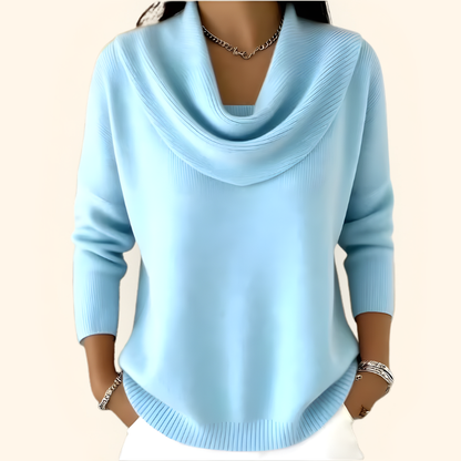 Gwen Draped Collar Sweater
