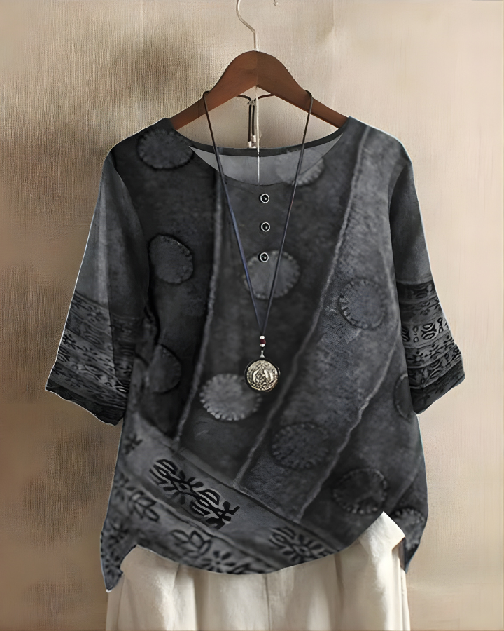 Amelia Boho Print Top