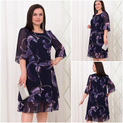 Emma™ Midnight Swirl Chiffon Dress