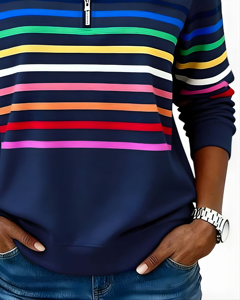 Raina Striped Hoodie