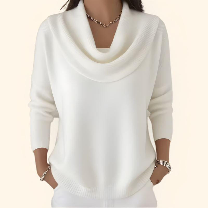 Gwen Draped Collar Sweater