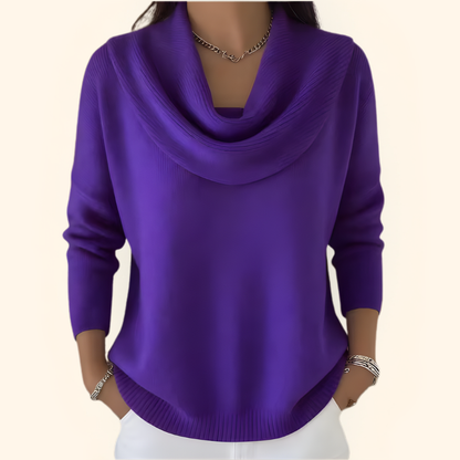 Gwen Draped Collar Sweater