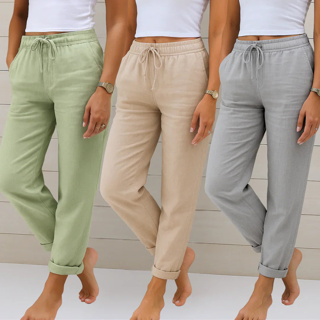Adrianna Linen Stretch Trousers