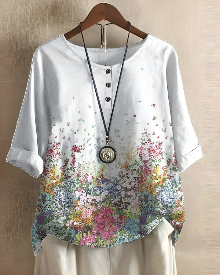 Amelia Boho Print Top