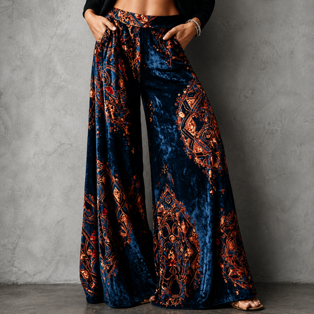 Lucy Boho Wide-Leg Pants