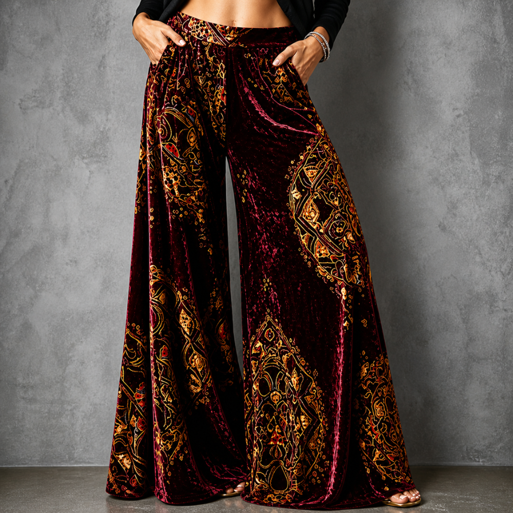 Lucy Boho Wide-Leg Pants