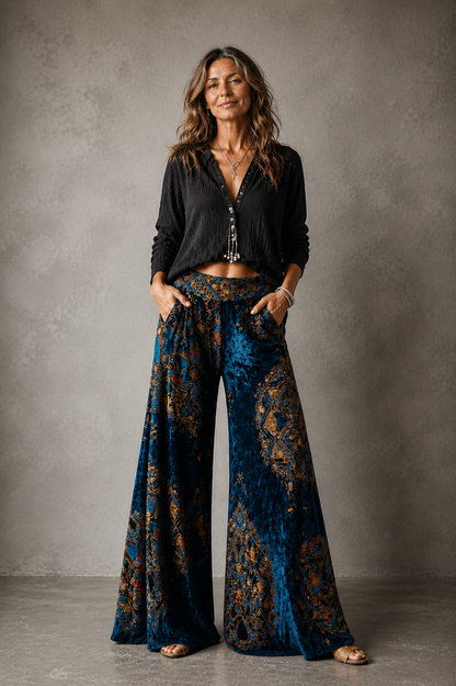 Lucy Boho Wide-Leg Pants