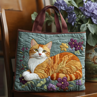 Ginger Cat Quilted Tote
