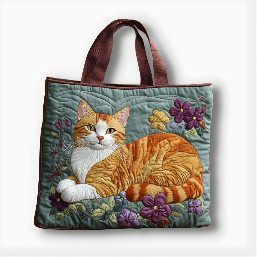 Ginger Cat Quilted Tote