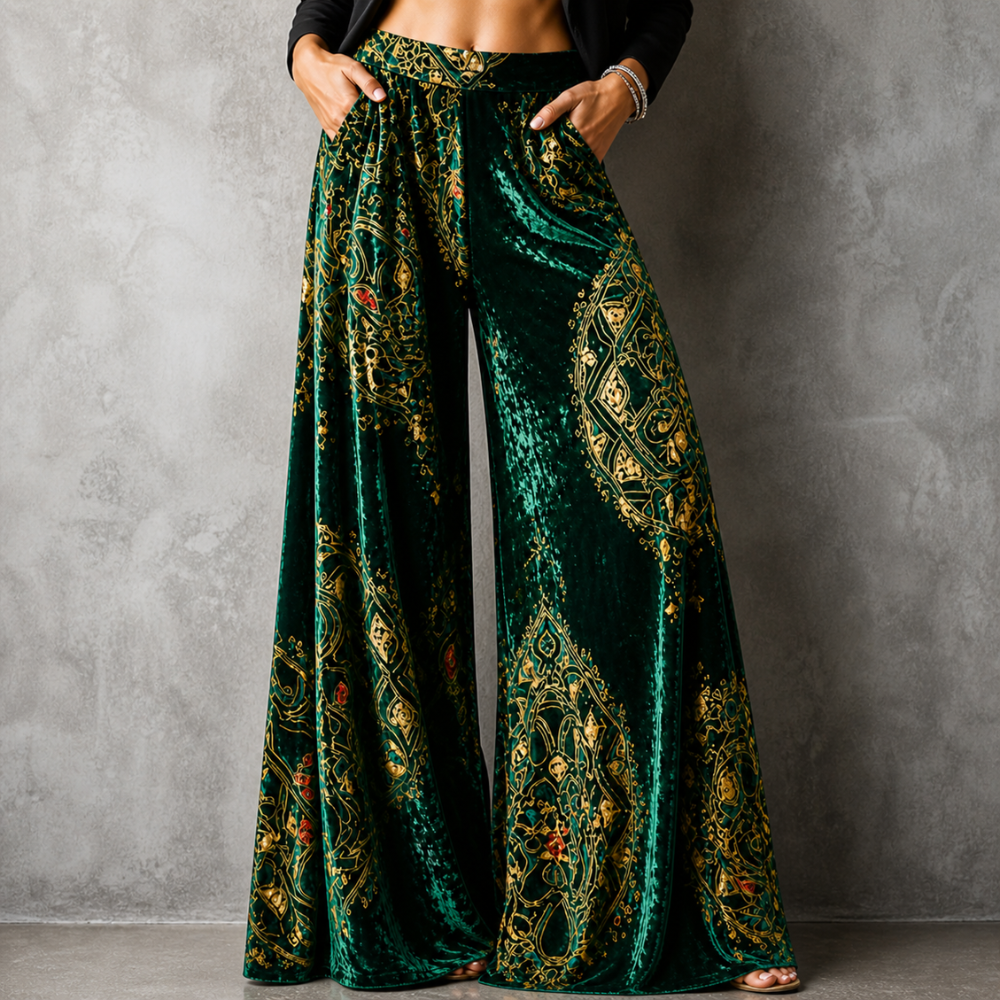 Lucy Boho Wide-Leg Pants