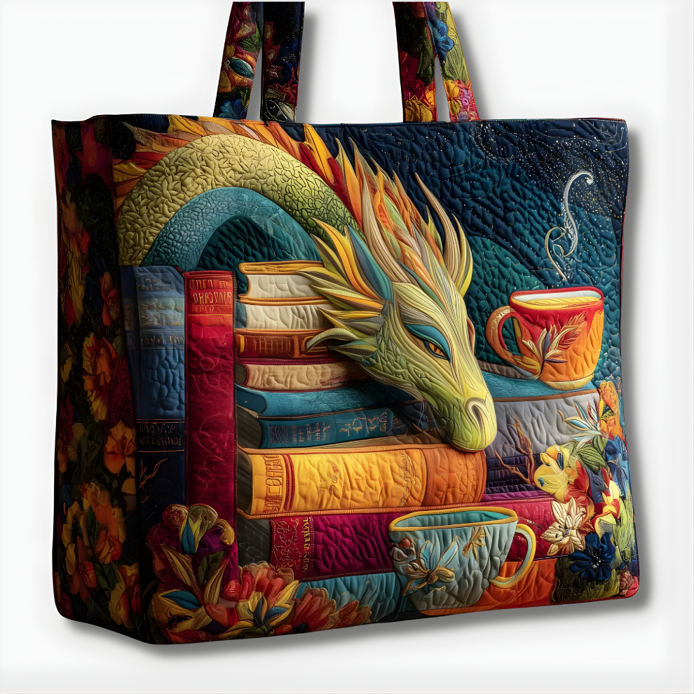 Fantasy Dragon Quilted Tote