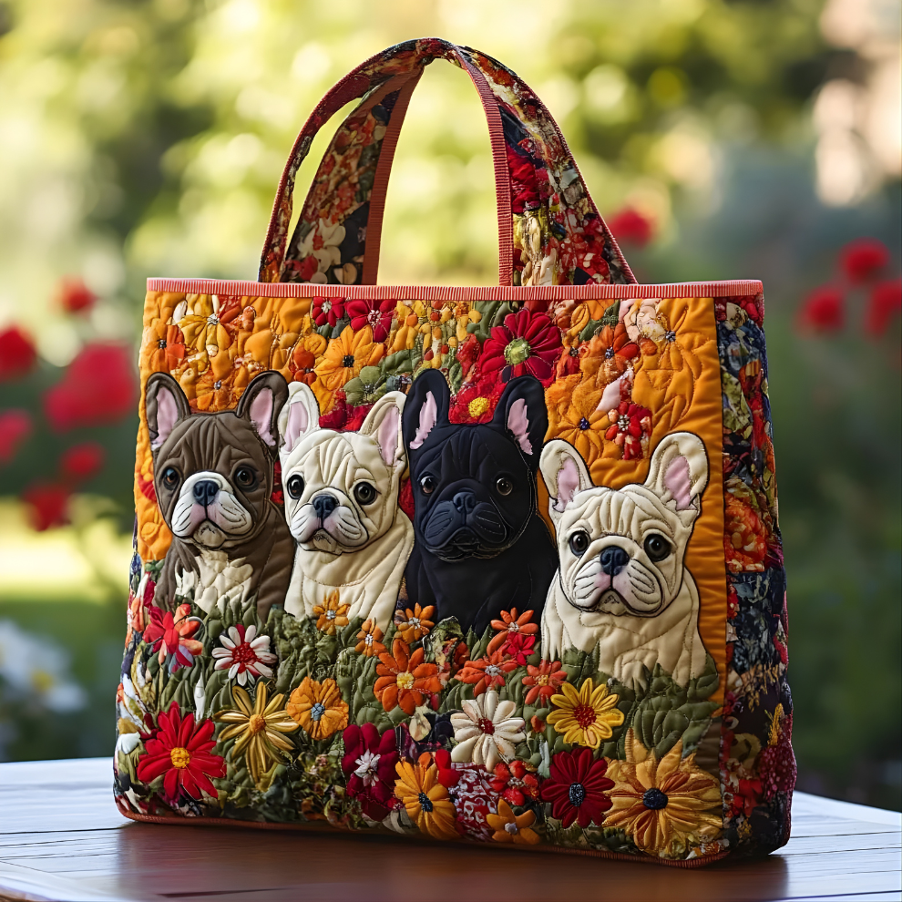 French Bulldog Quilted Tote