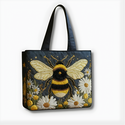 Golden Bumblebee Quilted Tote