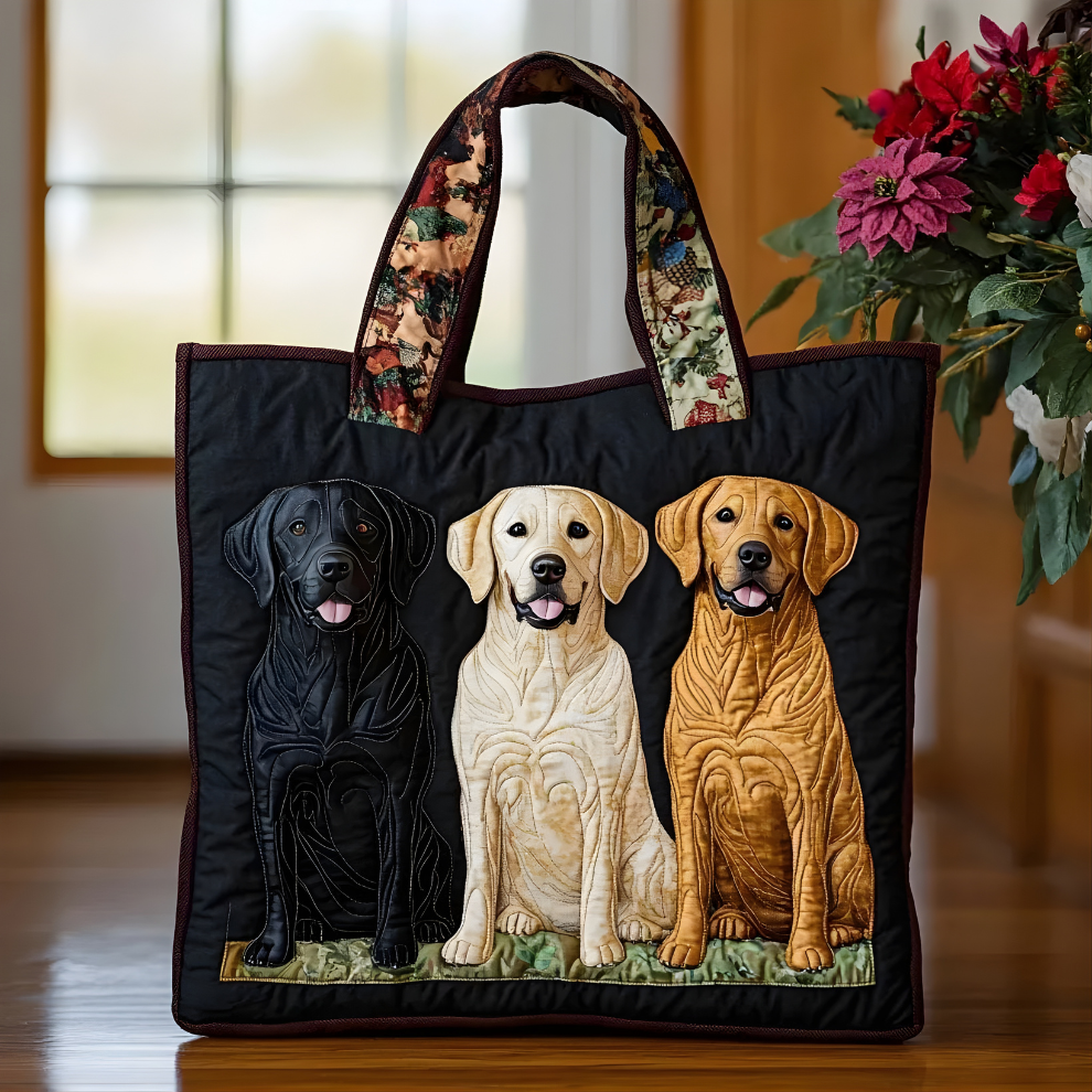 Loyal Labrador Quilted Tote