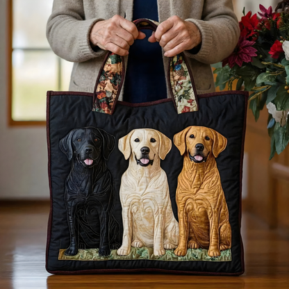Loyal Labrador Quilted Tote