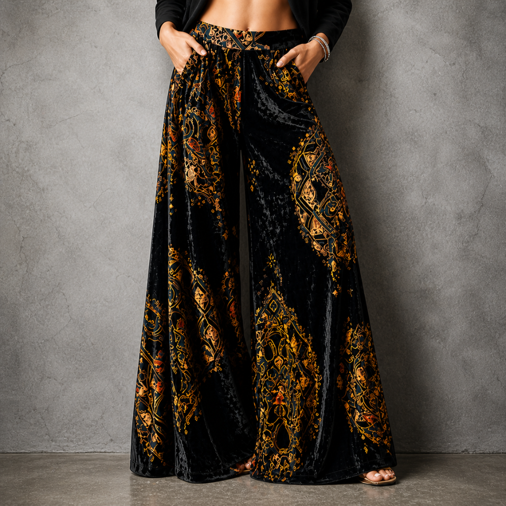 Lucy Boho Wide-Leg Pants