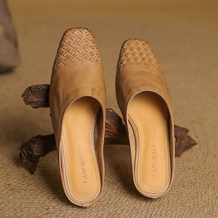 Mila Leather Slip-On Mules