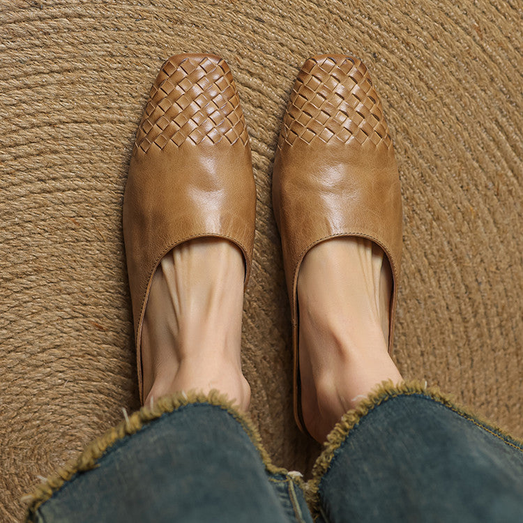 Mila Leather Slip-On Mules